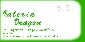 valeria dragon business card